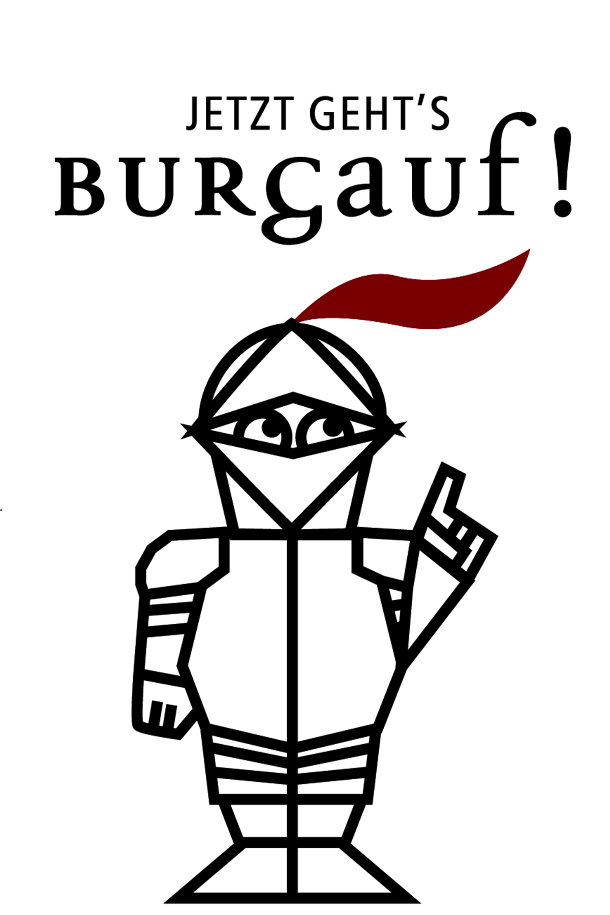 Hier weist Ritter Wonnebold auf die Möglichkeit zur Burgführung hin