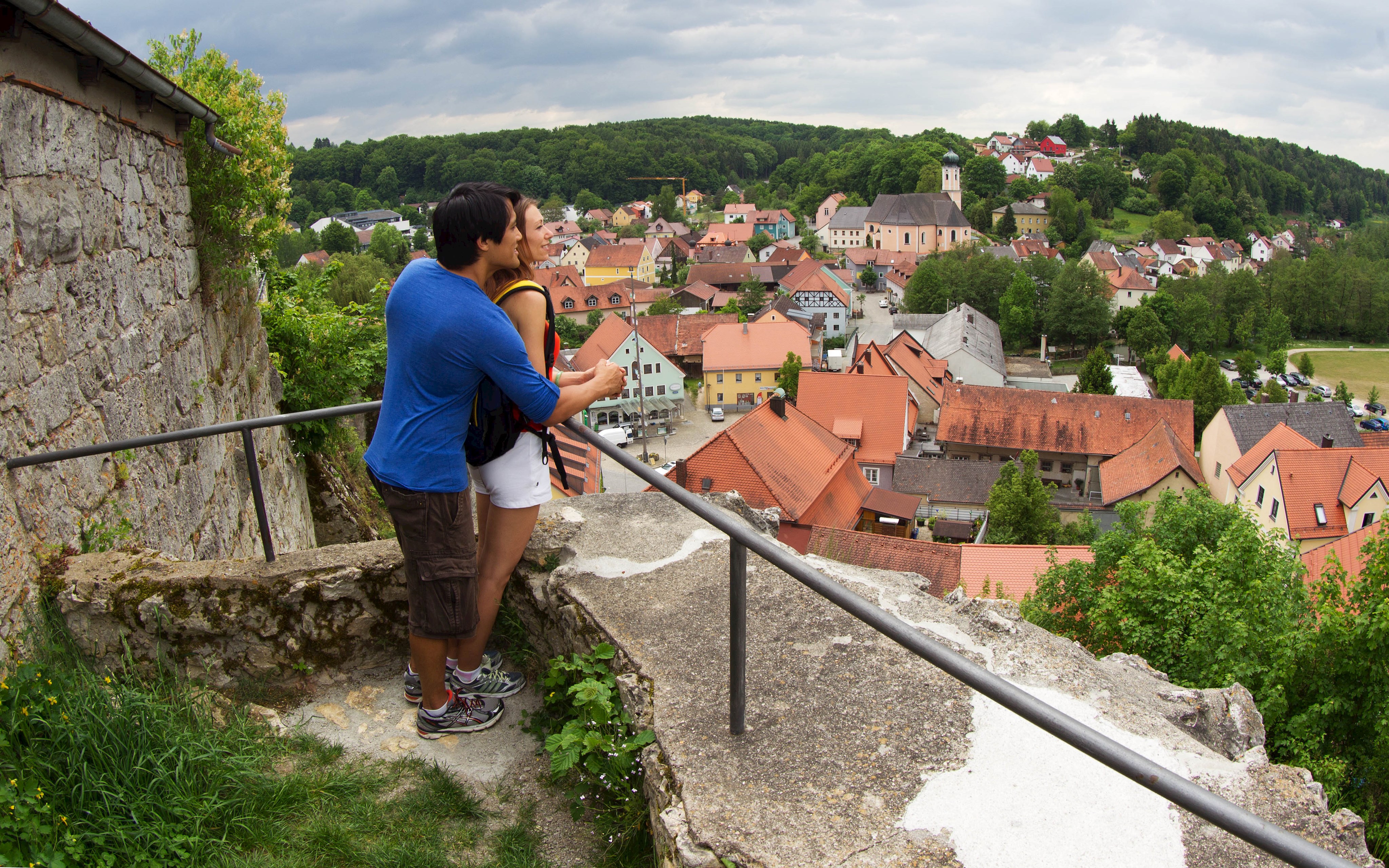 Ausblick von der Burgruine Laaber über den Ort