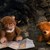 Der kleine Bär in Wolfsegg mit Opa Bär vor der Karte